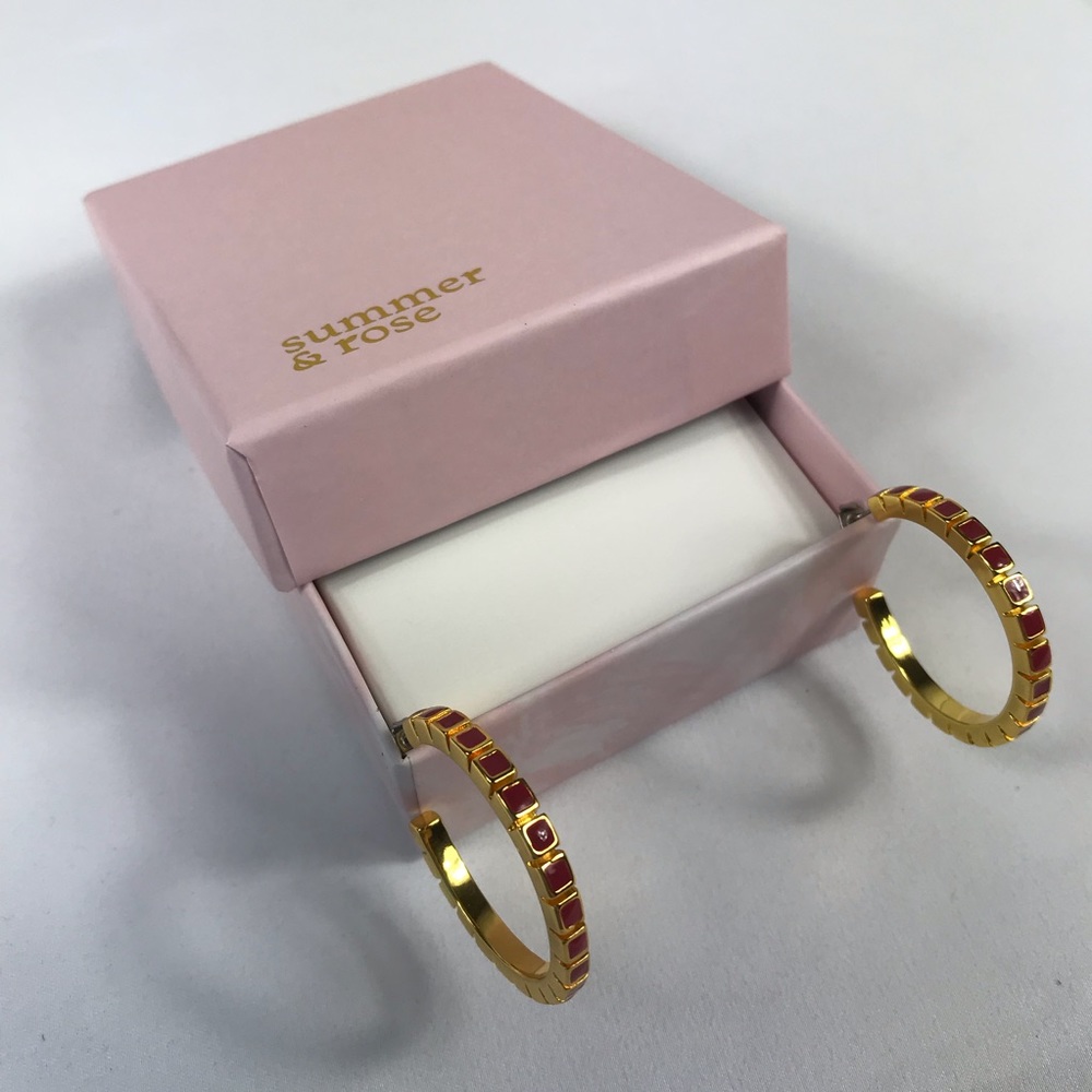 Summer & Rose Olivia Enamel Hoops BNIB - Picture 7 of 7